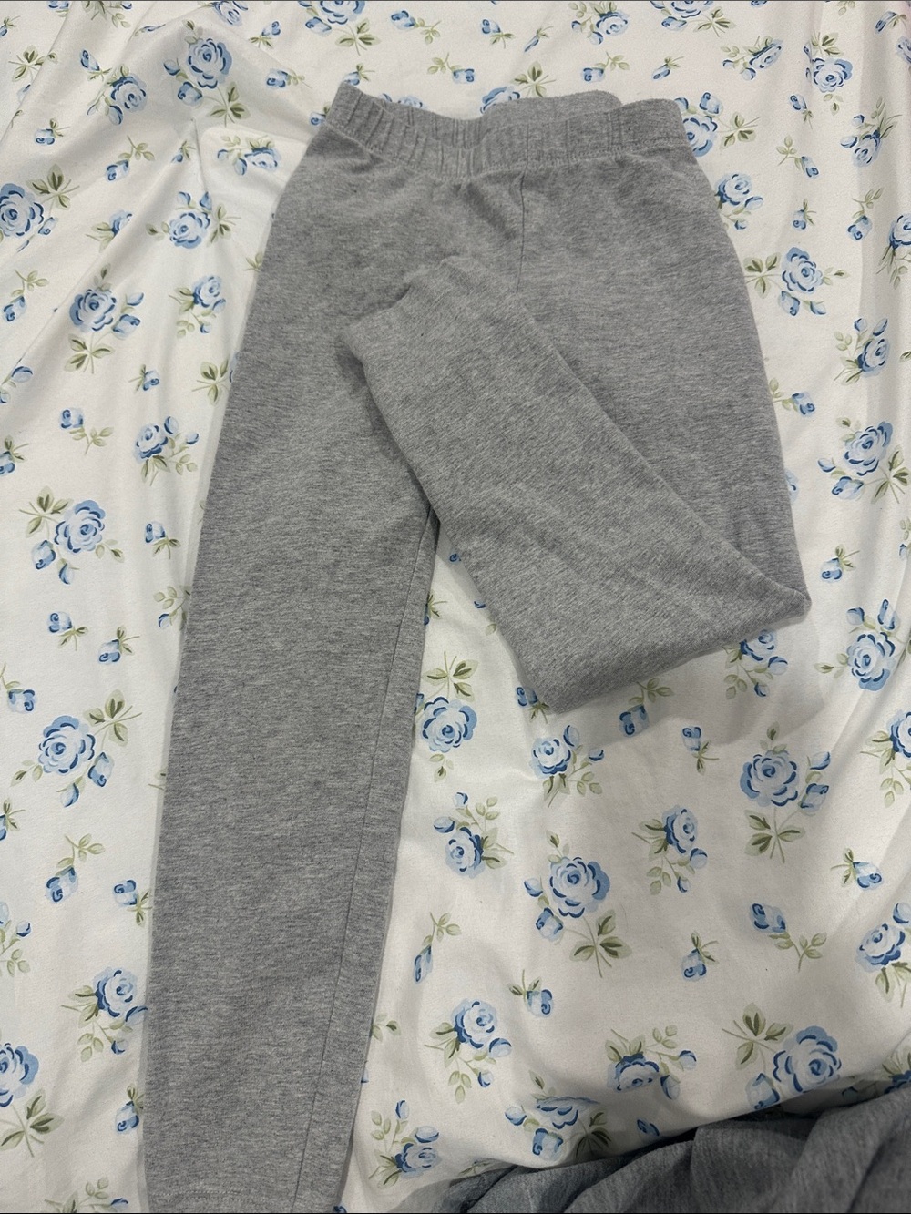 Kids Gray Stretch Jersey Leggings